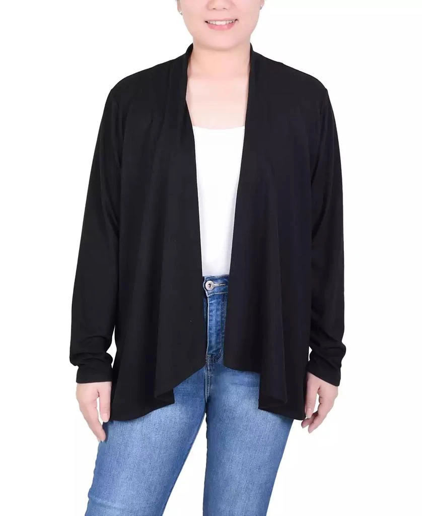 NY Collection Petite Long Sleeve Swing Cardigan Sweater 1