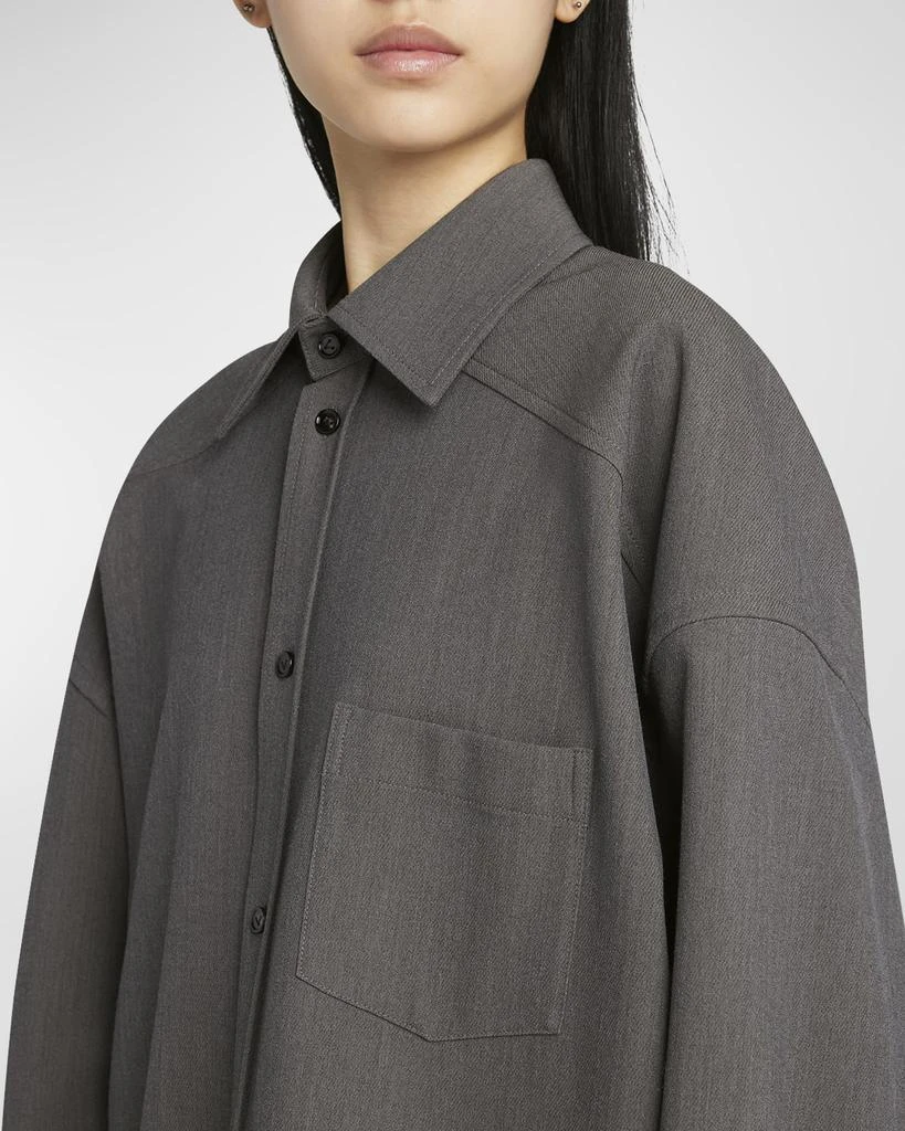 Bottega Veneta Wool-Blend Buttoned Shirt 8