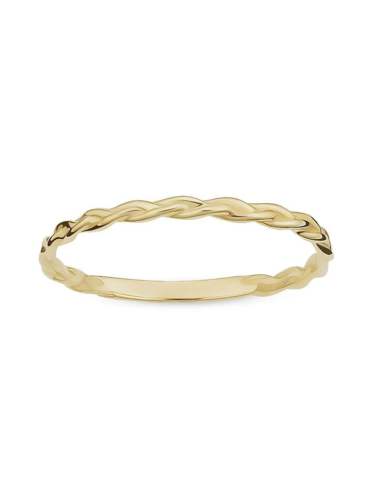 Oradina 14K Yellow Solid Gold Caesar Stack Ring 2