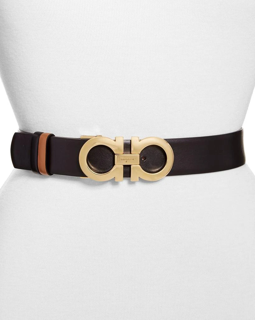 Salvatore Ferragamo Salvatore Women's Gancini Reversible Leather Belt 3