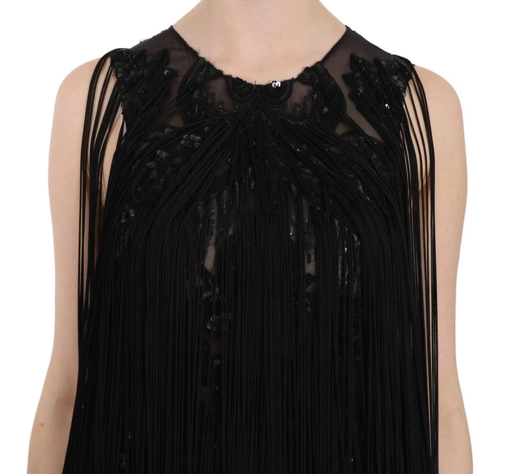 John Richmond John Richmond  Silk Beaded Sequined Sheer Dress 4