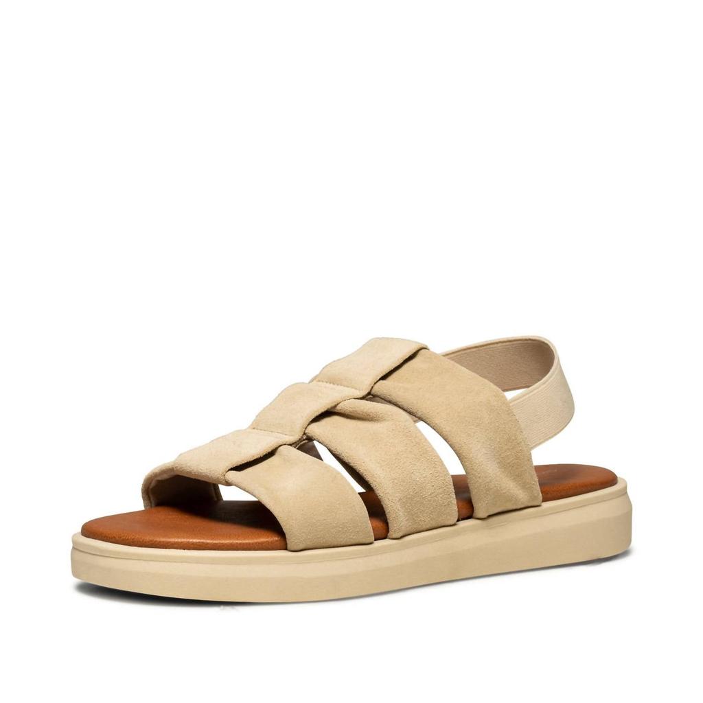 Shoe the Bear Women's Brenna Fisherman Sandal In Taupe