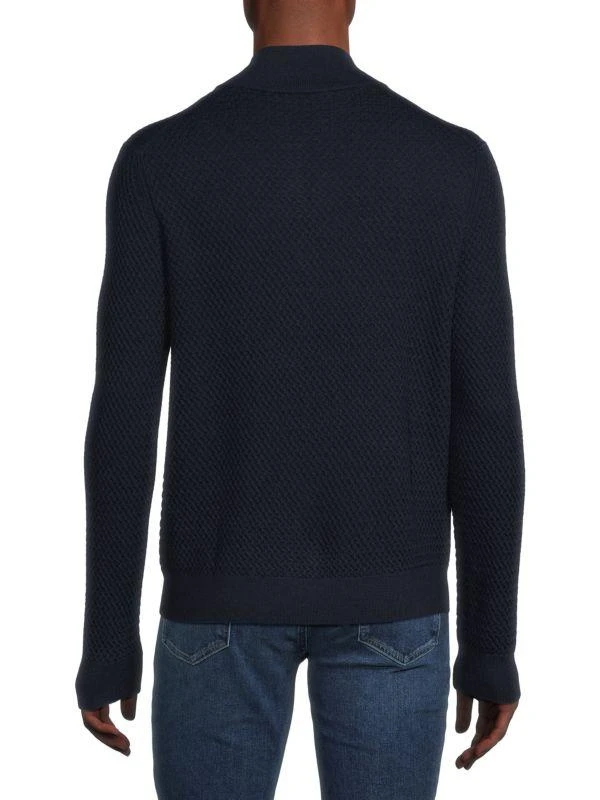 Bruno Magli Quarter Zip Merino Wool Sweater 2