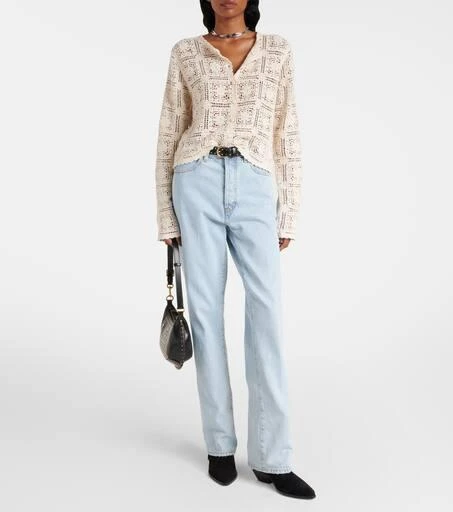 FRAME Crochet cotton cardigan 2