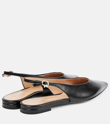 Gianvito Rossi Robbie Sling 05 leather slingback flats 2