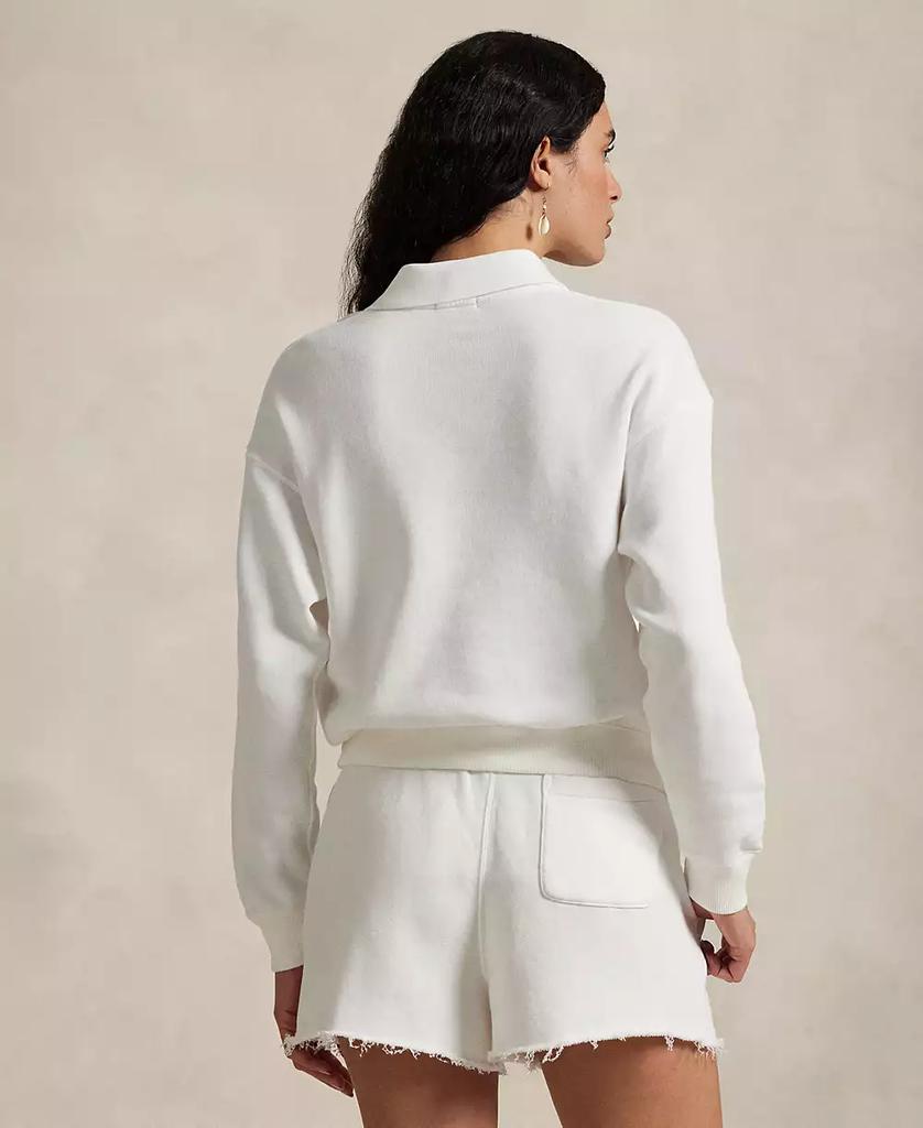 Ralph Lauren Women's Lightweight Fleece Long-Sleeve Polo Sweatshirt