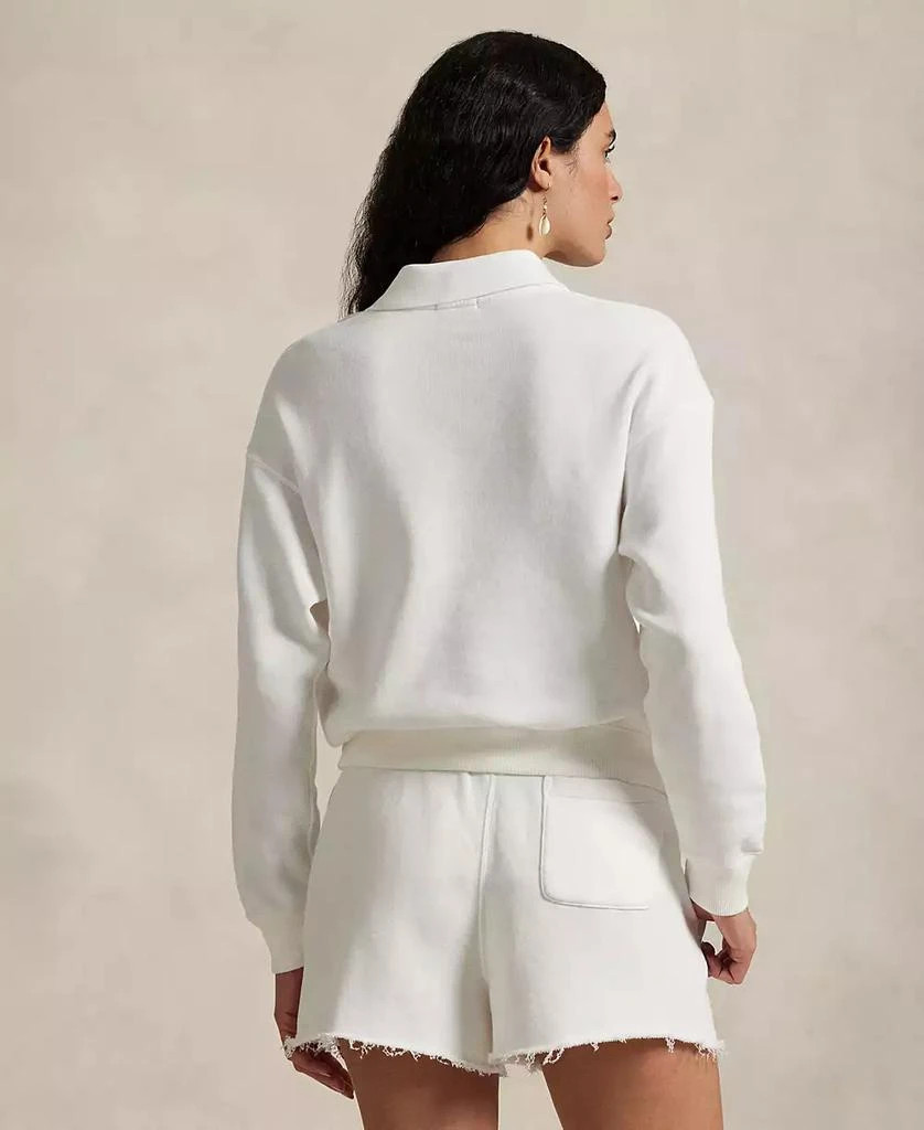 Ralph Lauren Women's Lightweight Fleece Long-Sleeve Polo Sweatshirt 2