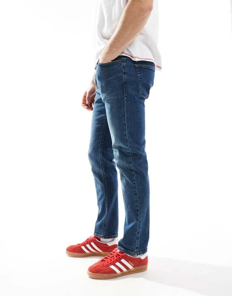 French Connection Mens French Connection slim fit jeans in dark blue wash 2
