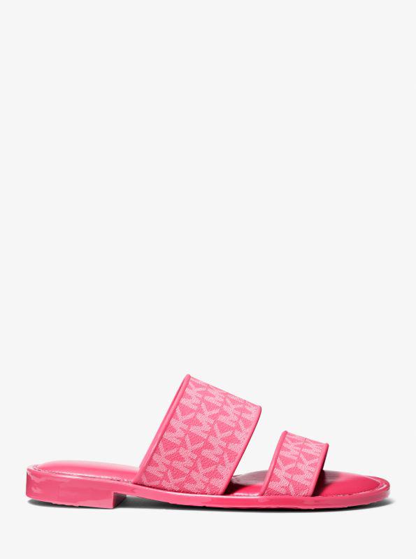 michael_kors Kennedy Logo PVC Slide Sandal
