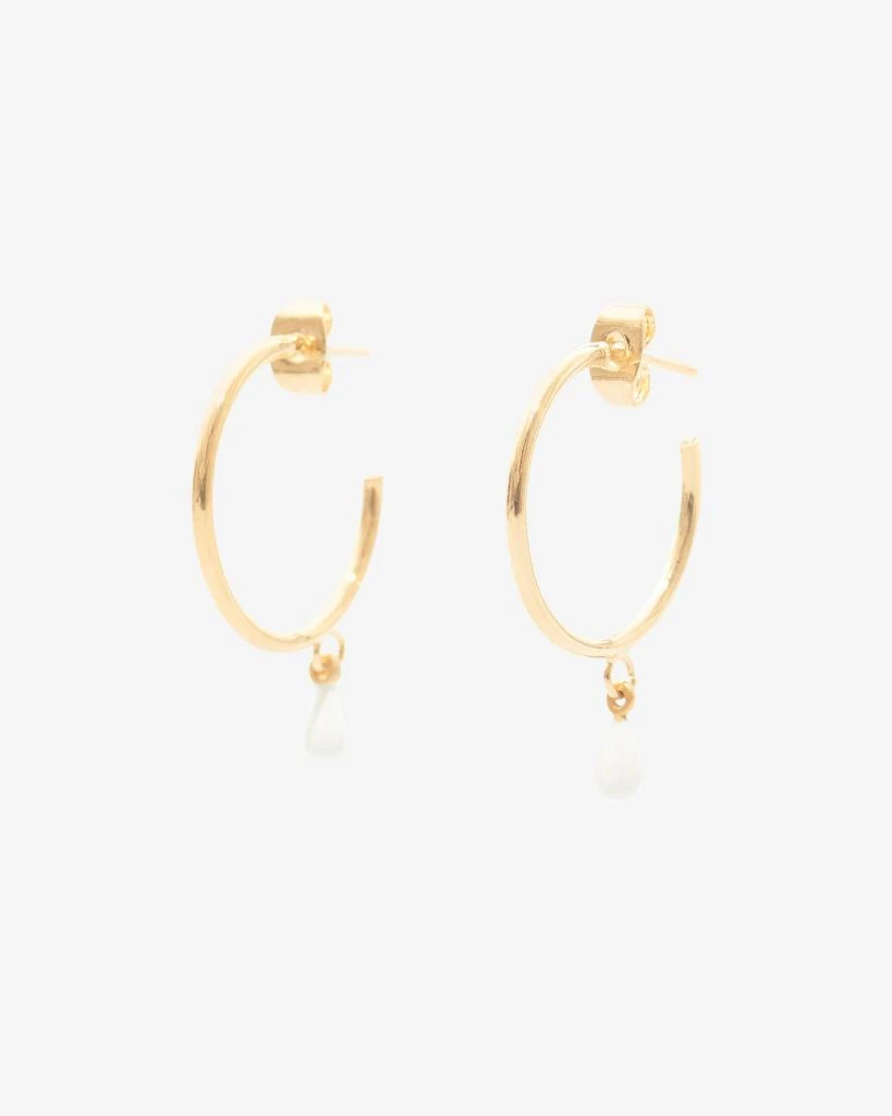 ISABEL MARANT ISABEL MARANT, CASABLANCA SMALL HOOP EARRINGS - Women - White - OneSize 1