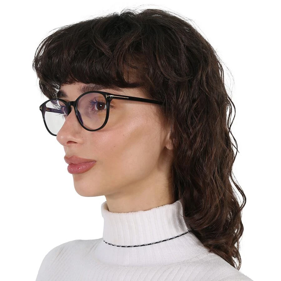 Tom Ford Blue Light Block Oval Ladies Eyeglasses FT5810-B 001 53 2