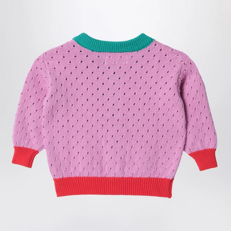BOBO CHOSES Color-block openwork cardigan 2