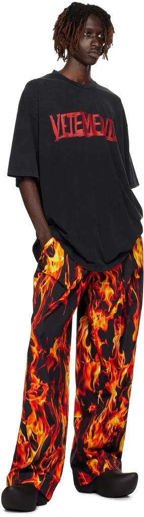 Vetements Black & Orange Fire Sweatpants 4