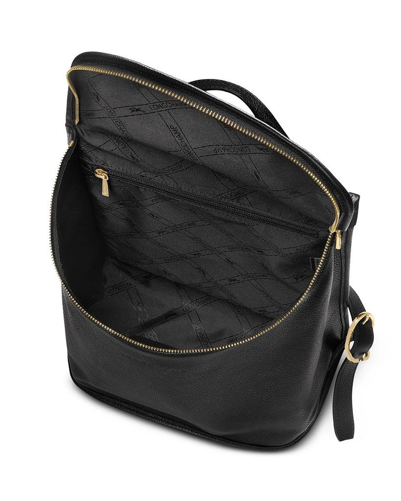 Longchamp Black Leather Backpack with Gold Hardware vintage-black-leather-backpack.jpg main image 3