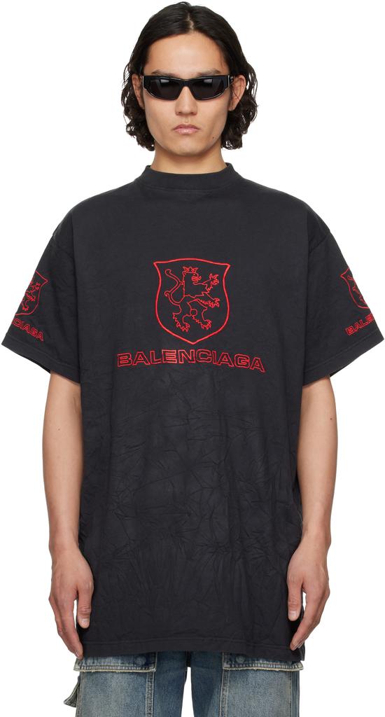 ◆完売必至◆【BALENCIAGA】Surfer Vintage コットンTシャツ BALENCIAGA - Surfer Cracked Vintage Cotton T-shirt Balenciaga