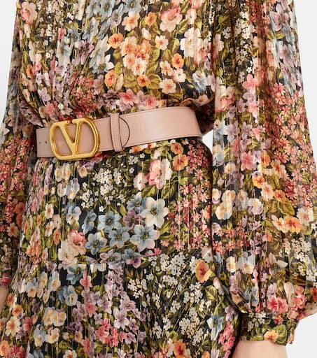 Valentino VLogo reversible leather belt 4