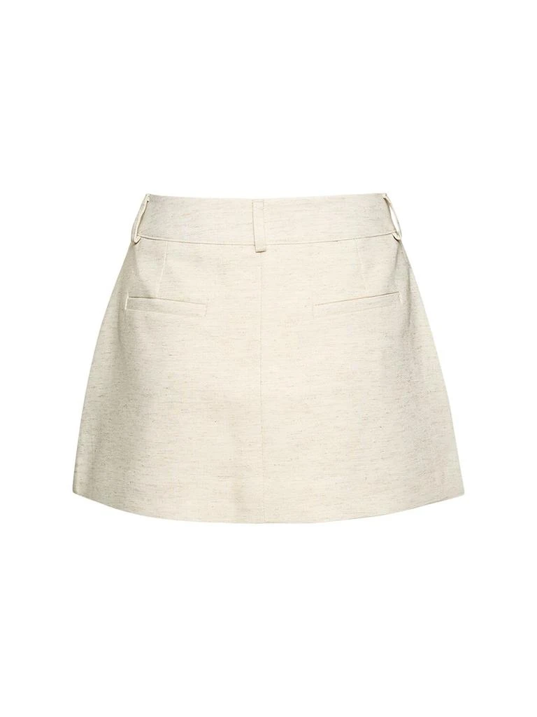 THE FRANKIE SHOP Isle Linen Blend Mini Skirt 4