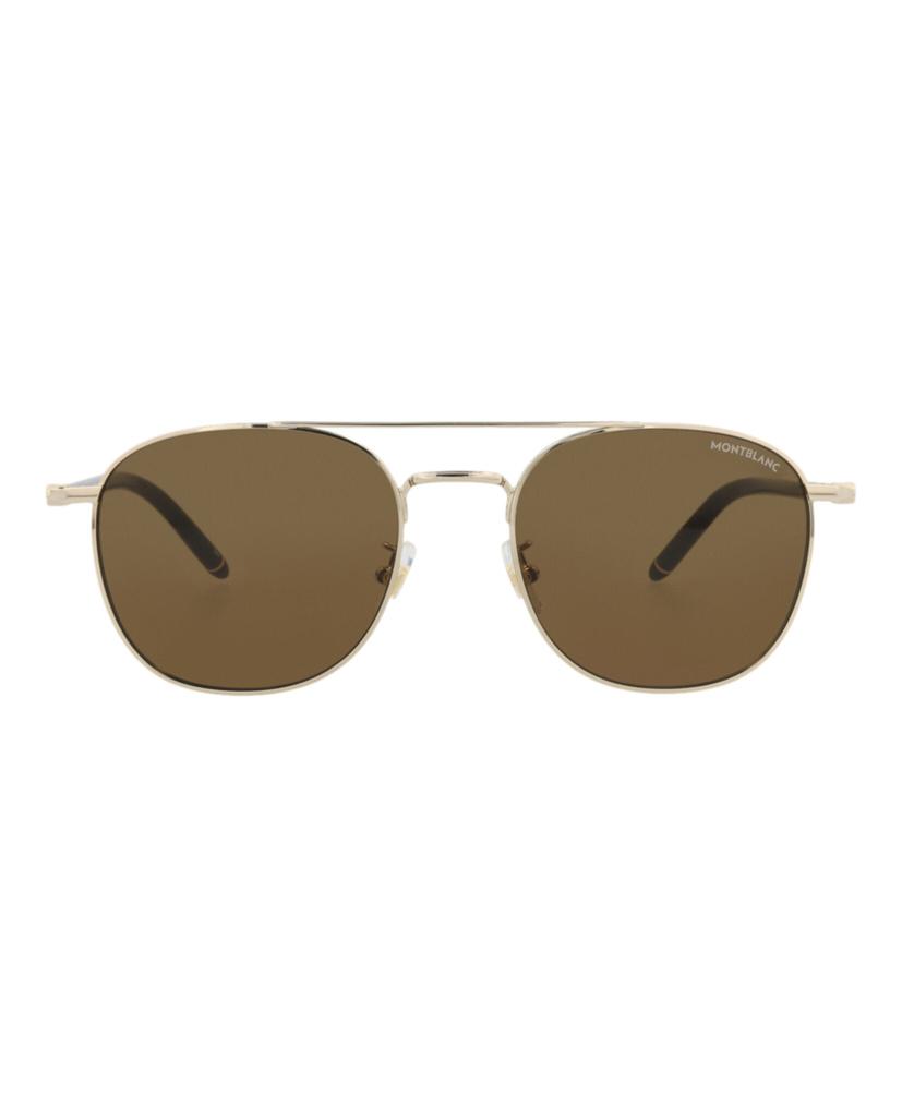 MontBlanc Aviator-Frame Metal Sunglasses