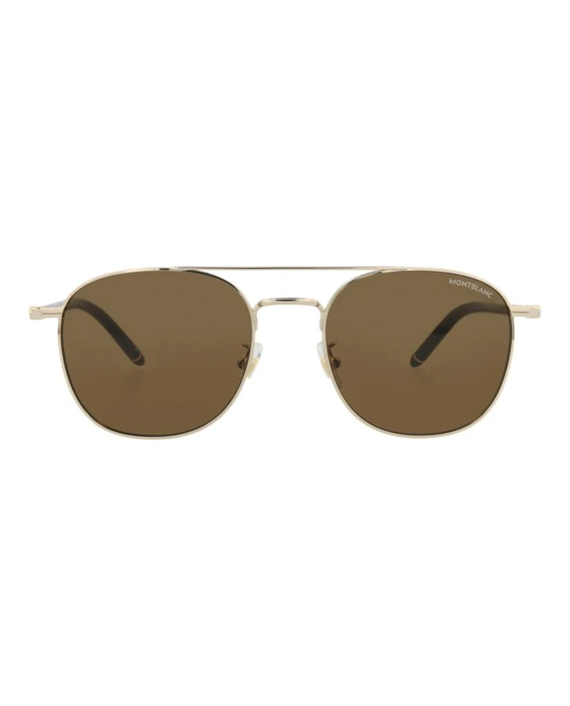 MontBlanc Aviator-Frame Metal Sunglasses 1