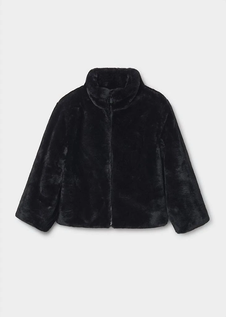 Mayoral Girl
s Faux Fur Coat In Black