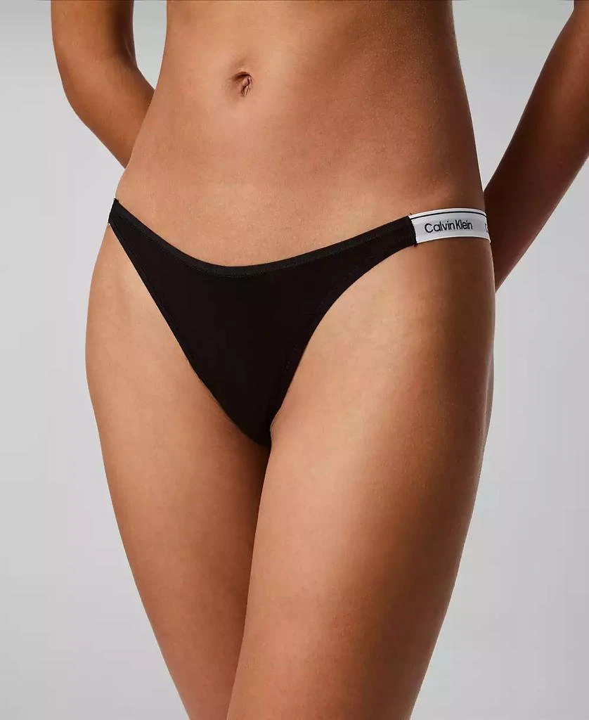 Calvin Klein Women's Modern Logo Dipped String Thong Underwear QD5157 1