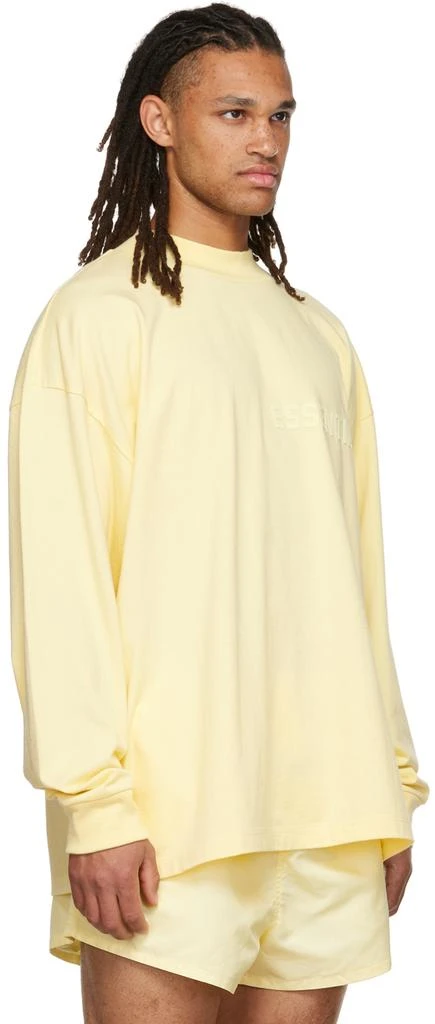 Fear of God ESSENTIALS Yellow Flocked Long Sleeve T-Shirt 2