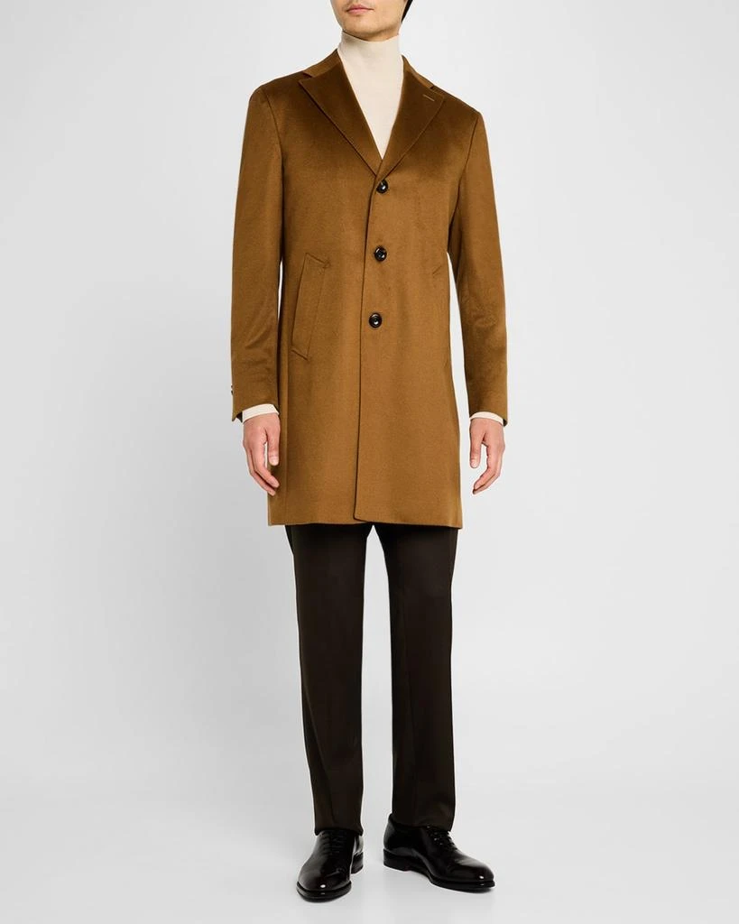 Neiman Marcus Men's Solid Cashmere Topcoat 2