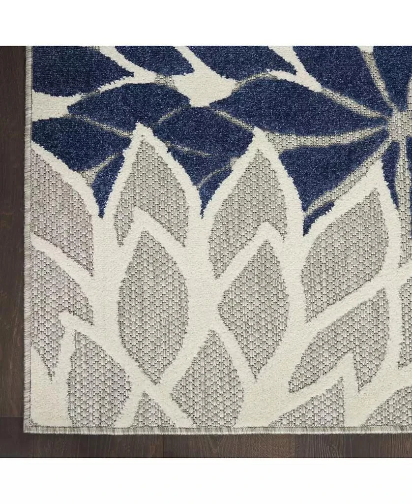Nourison Aloha ALH05 Ivory and Navy 2' x 6' Runner Rug 3