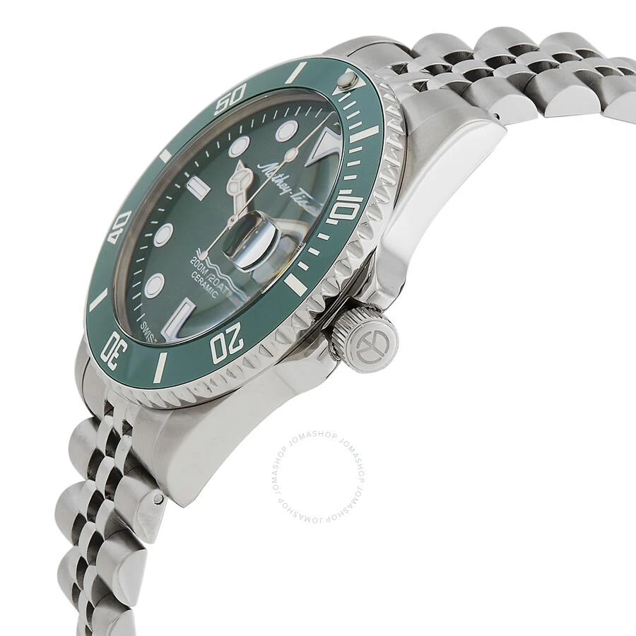 Mathey-Tissot Mathy Ceramic Quartz Green Dial Men's Watch H901CRAV 2