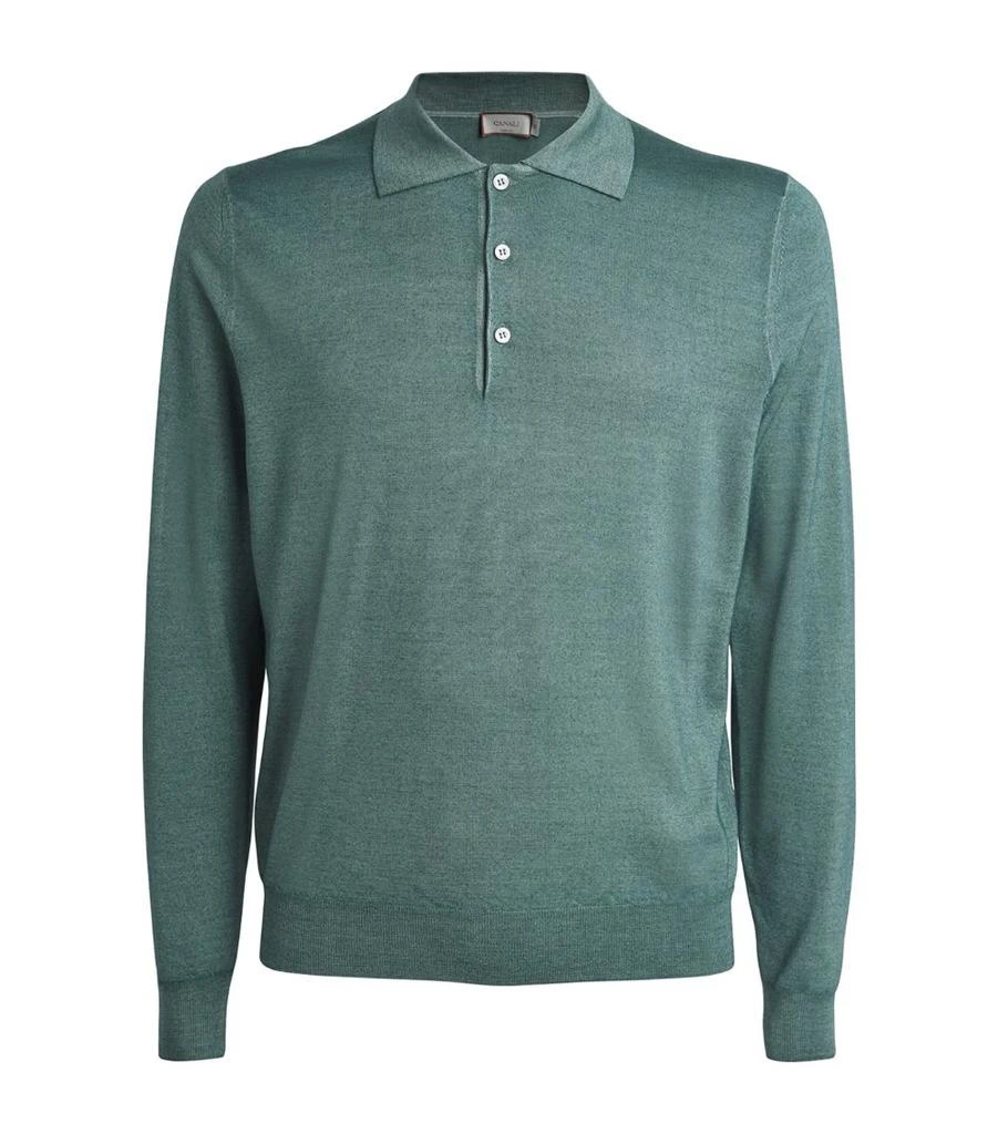 Canali Wool-Silk Polo Shirt 1