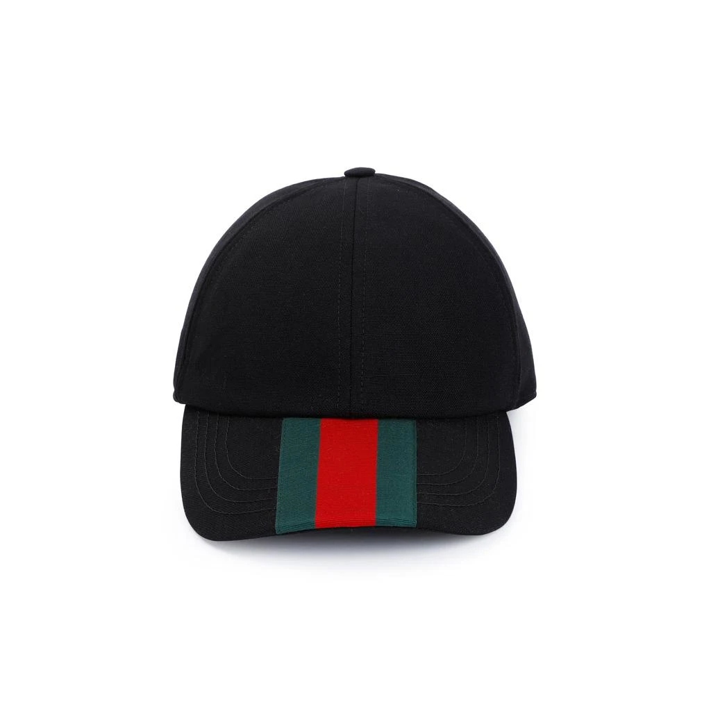 Gucci Black New Winter Web Wool Hat 2