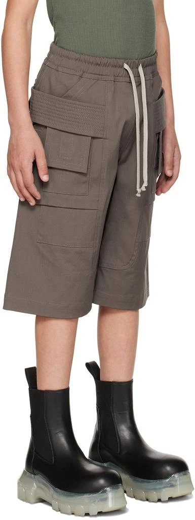 Rick Owens Kids Gray Creatch Shorts 2