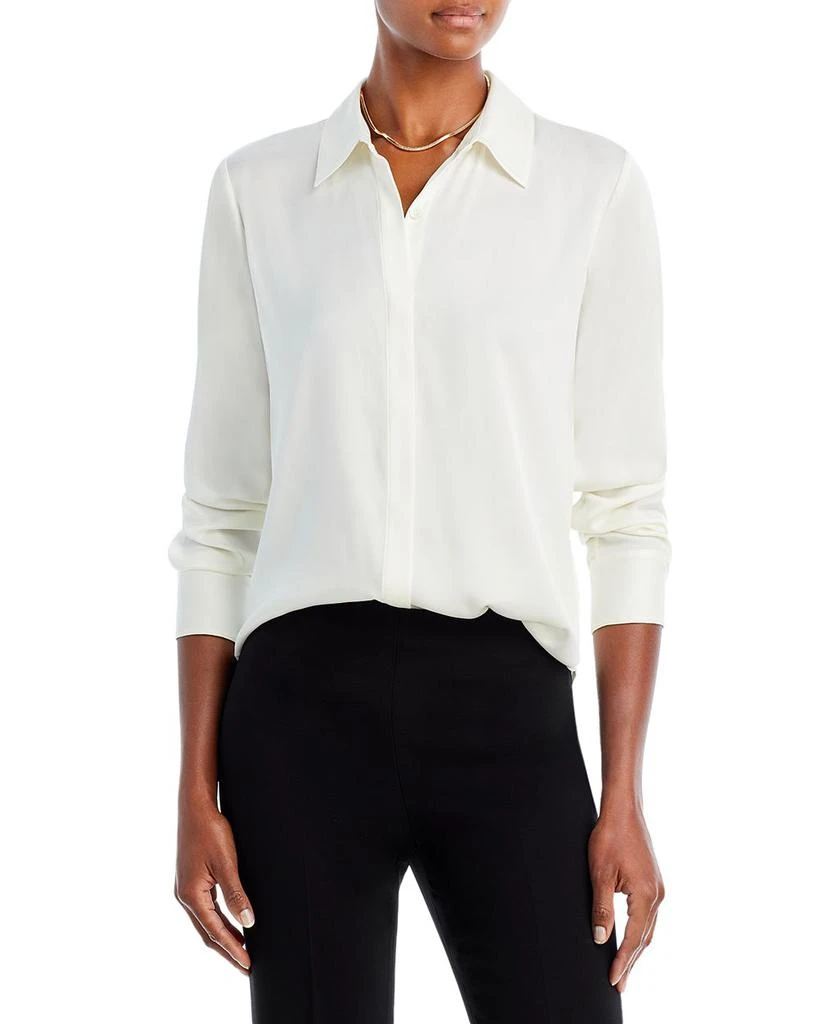 Theory Sunaya Silk-Stretch Shirt 1