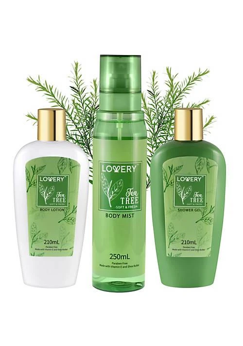 Lovery Tea Tree Body Care Set 3Pc Bath And Body Kit
