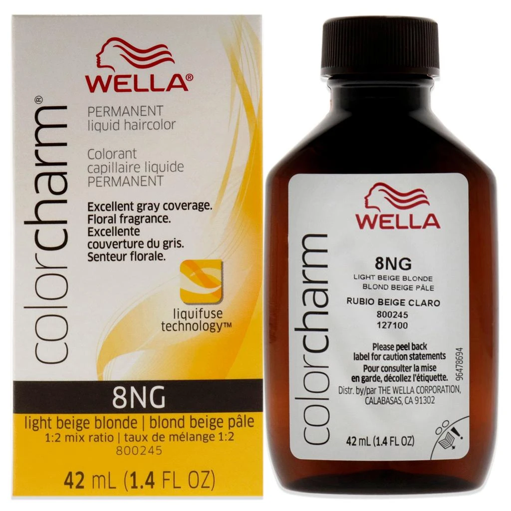 Wella Color Charm Permanent Liquid Hair Color - 8NG Light Beige Blonde by  for Unisex - 1.42 oz Hair Color 1