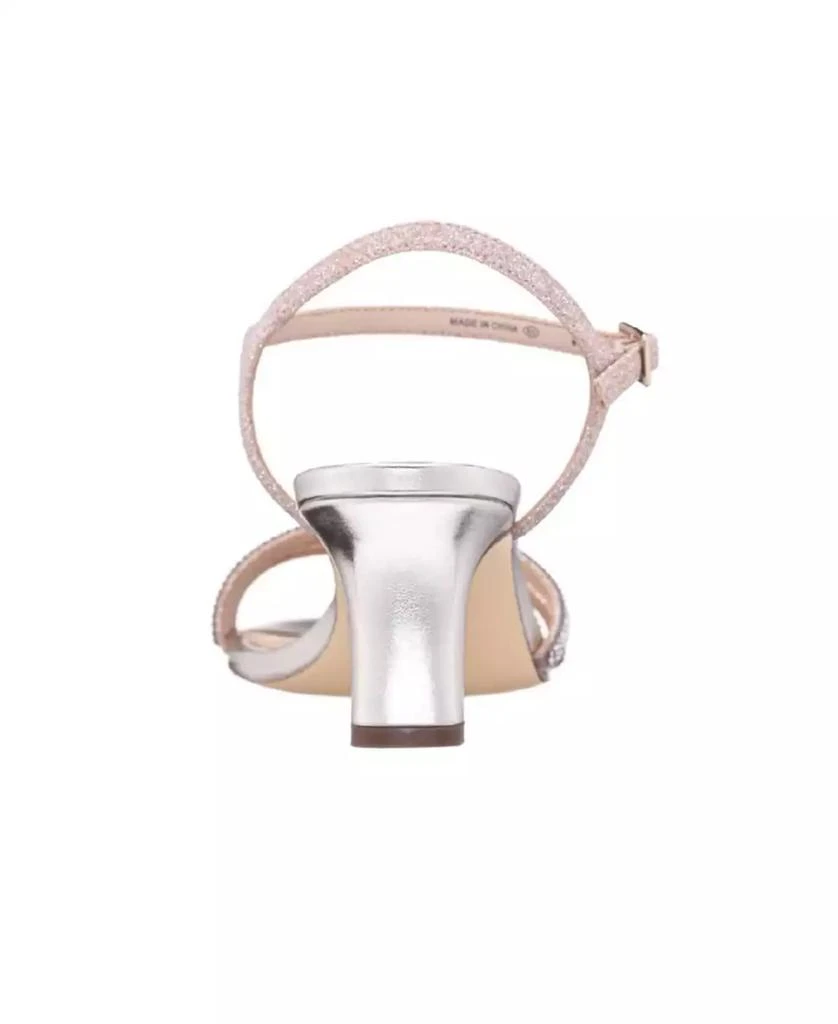 Nina Women's Bettany Mid Heel Crystal Straps Dress Sandals 4