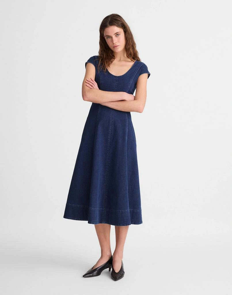 Madewell Denim Seamed Scoopneck Midi Dress 2