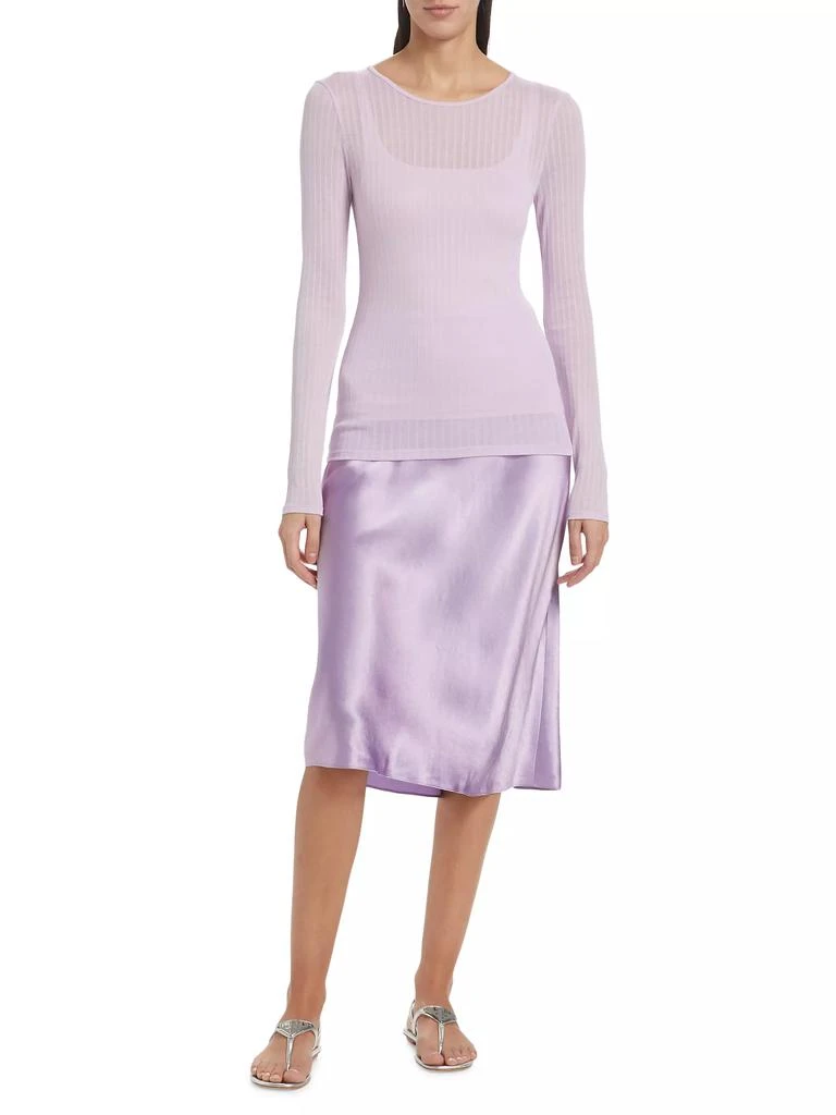 Vince Satin Slip Midi-Skirt 2
