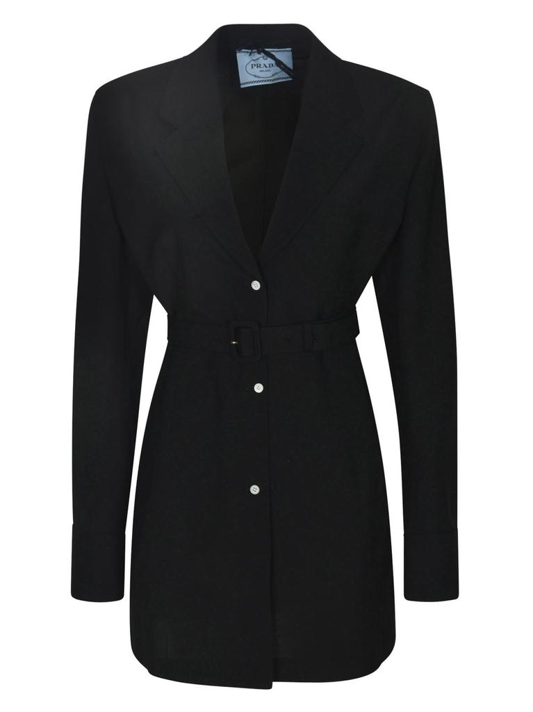 【関税&送料込】Prada Black Wool Blend Coat Prada Black Wool Blend Coat - Jackets - BeyondStyle