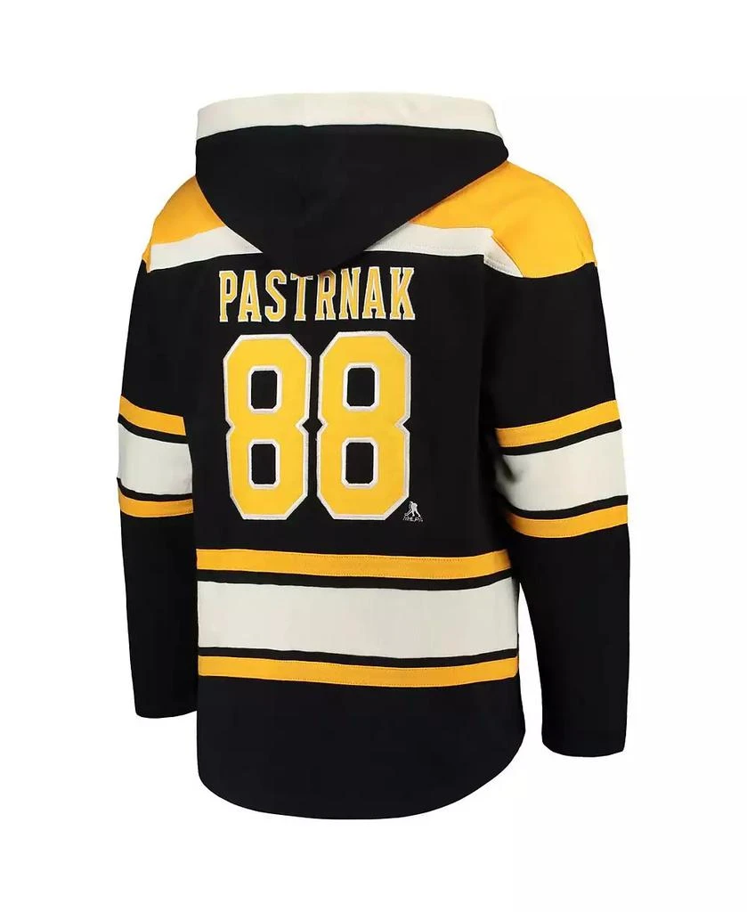 47 Brand Men's David Pastrnak Black Boston Bruins Player Lacer Pullover Hoodie 2