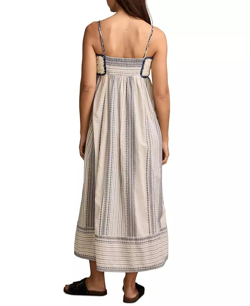Lucky Brand Women's Crochet Bodice Cotton Maxi Dress 4