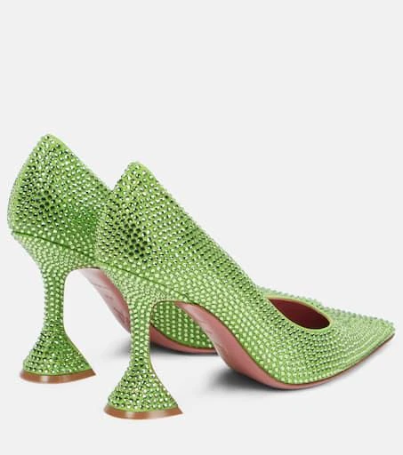 Amina Muaddi Ami embellished leather pumps 3