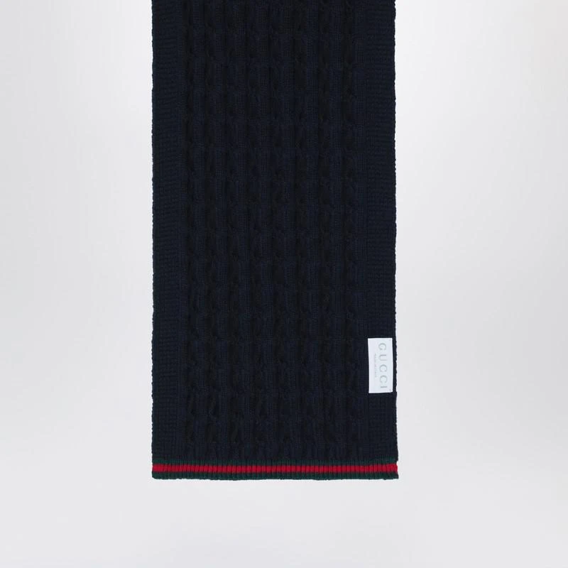 Gucci Navy blue wool scarf 2