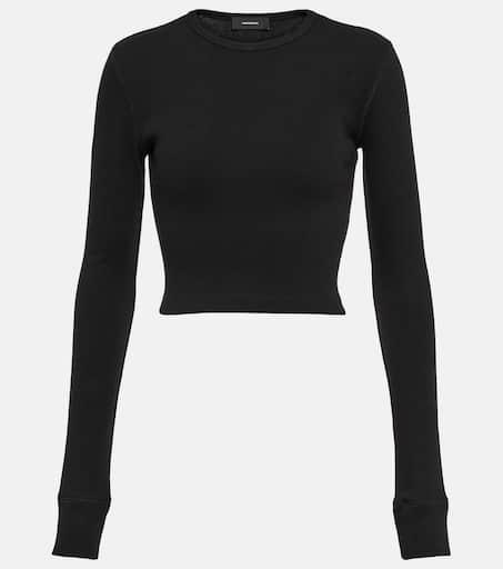 WARDROBE.NYC x Hailey Bieber HB cotton-blend jersey crop top