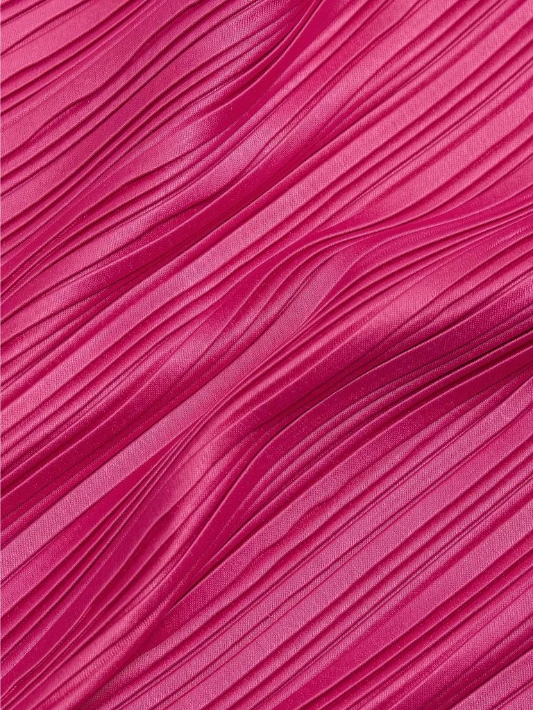 L'Idée Les Éléments Feminite Pleated Satin High-Low Strapless Dress 7