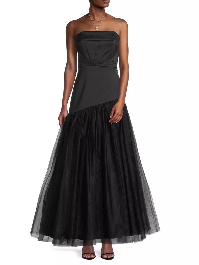 Aidan Mattox Mikado Strapless Ball Gown 2