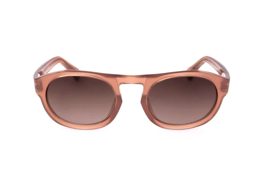 Shop Linda Farrow X Dries Van Noten Oval Frame Sunglasses on 