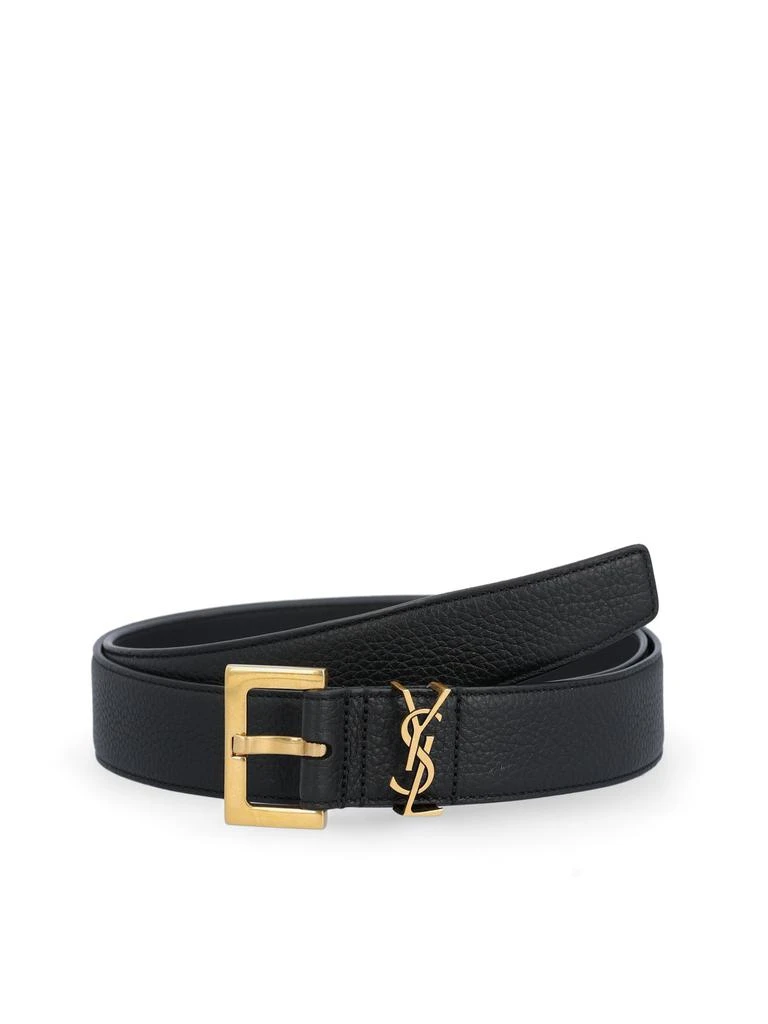 Yves Saint Laurent Saint Laurent Cassandre Logo Plaque Belt 1