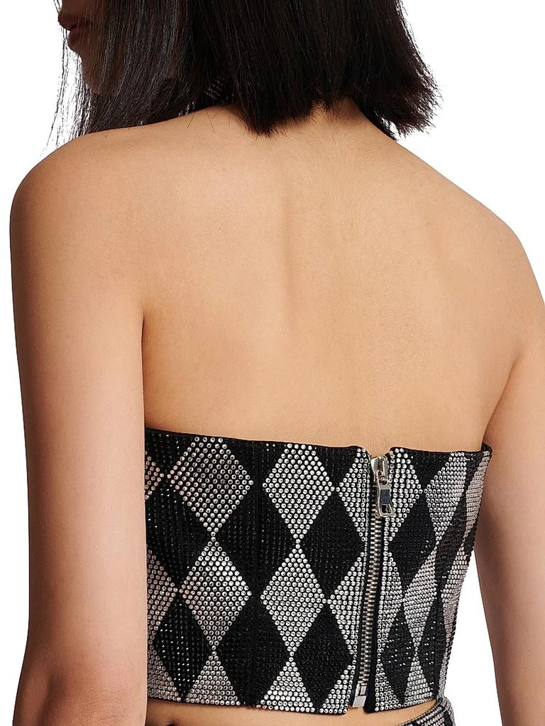 Balmain Embellished Halter Crop Top 8