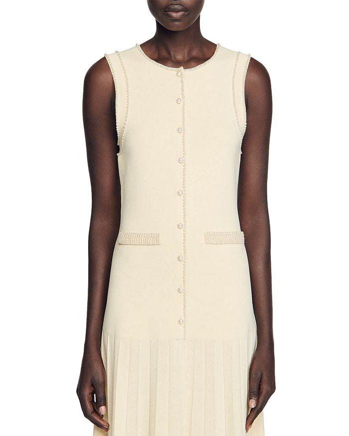 Sandro Naima Sleeveless Knit Midi Dress
